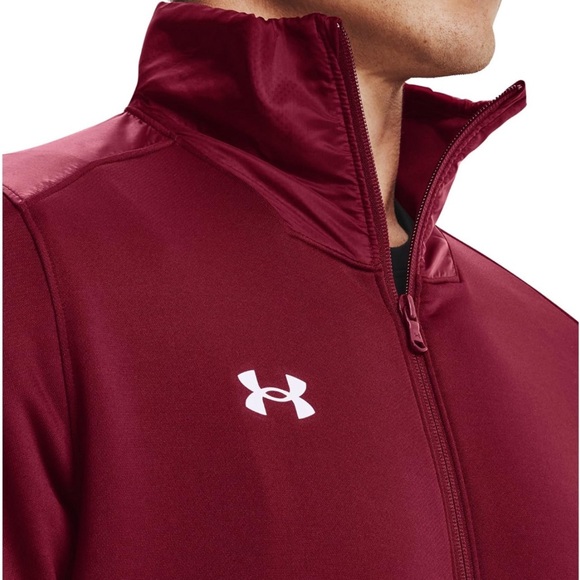 Under Armour Command Mens Warm-up Full Zip M Cardinal/ White NWT 290 - Picture 5 of 6